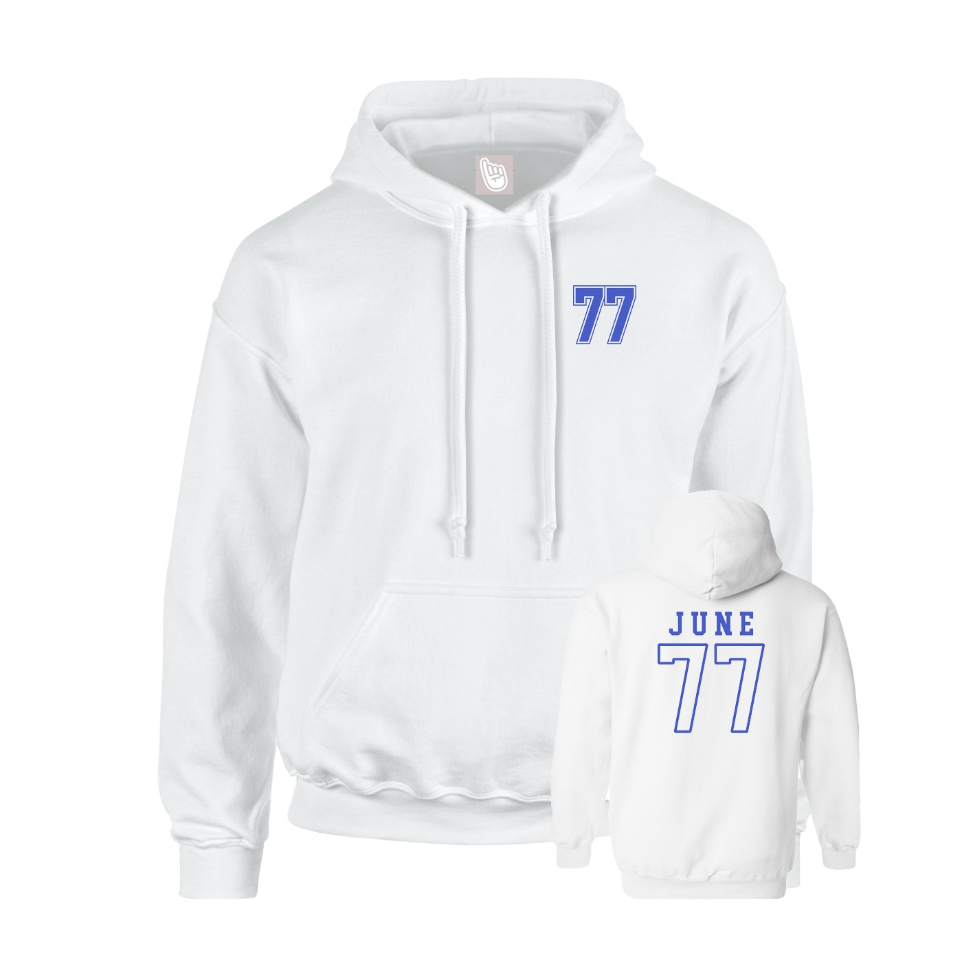 Hoodie — Chest Back in White