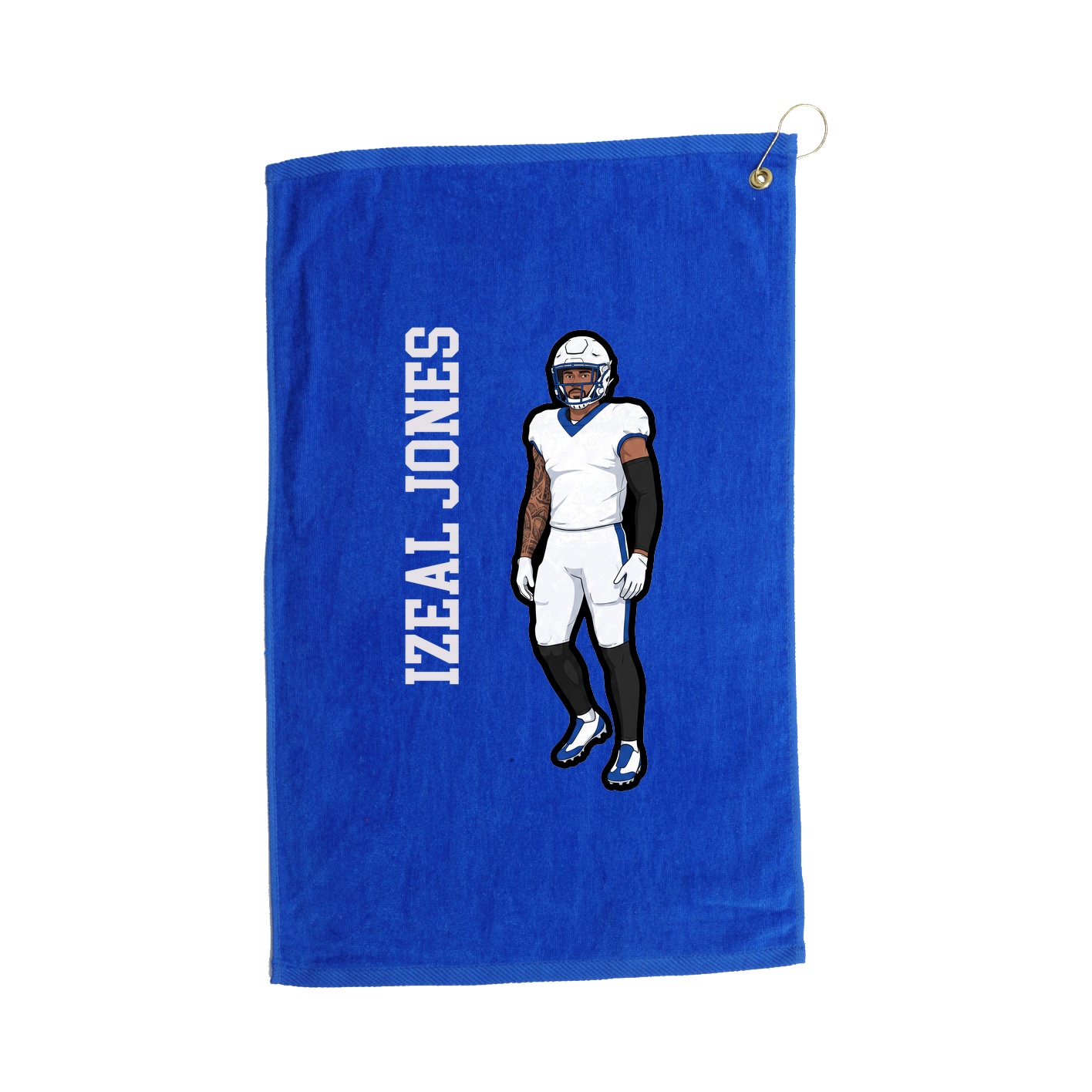 Golf Towel — Name Vertical in Royal