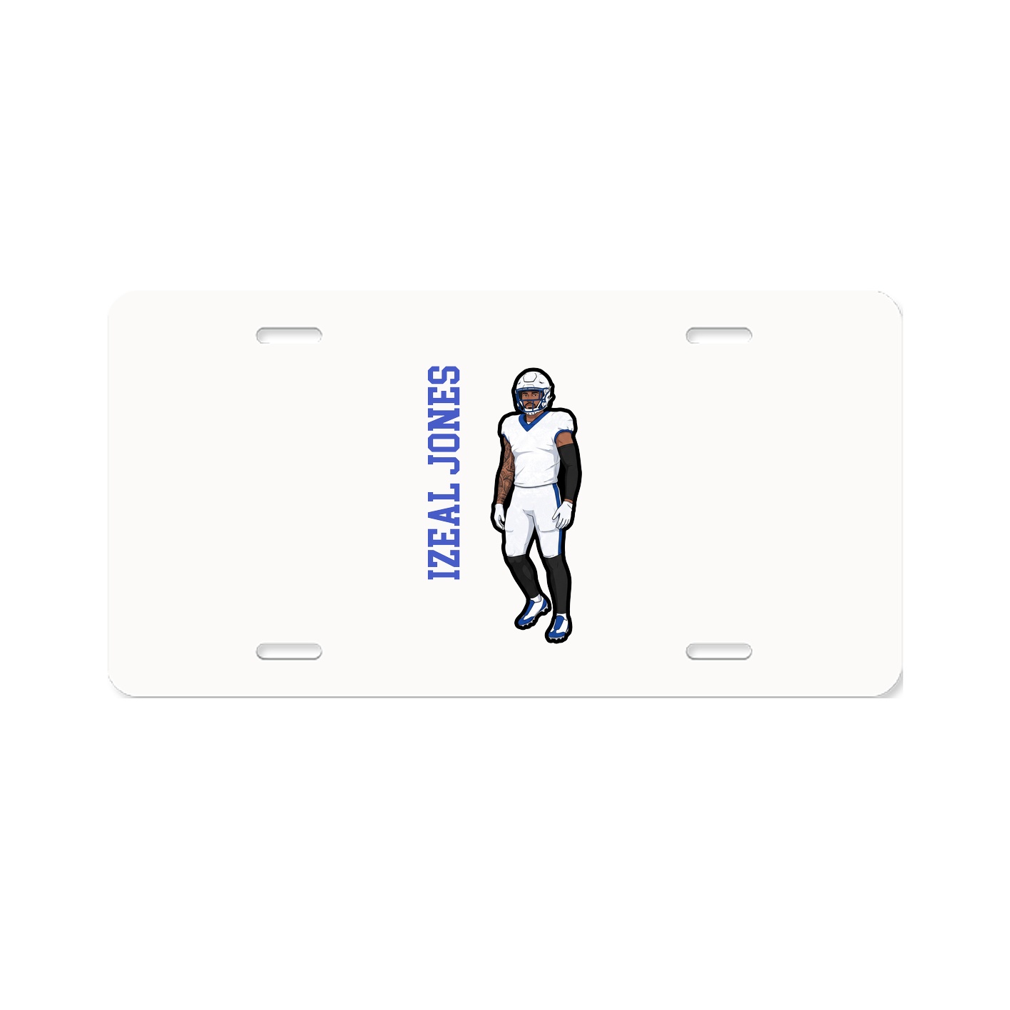 License Plate — Name Vertical in Classic