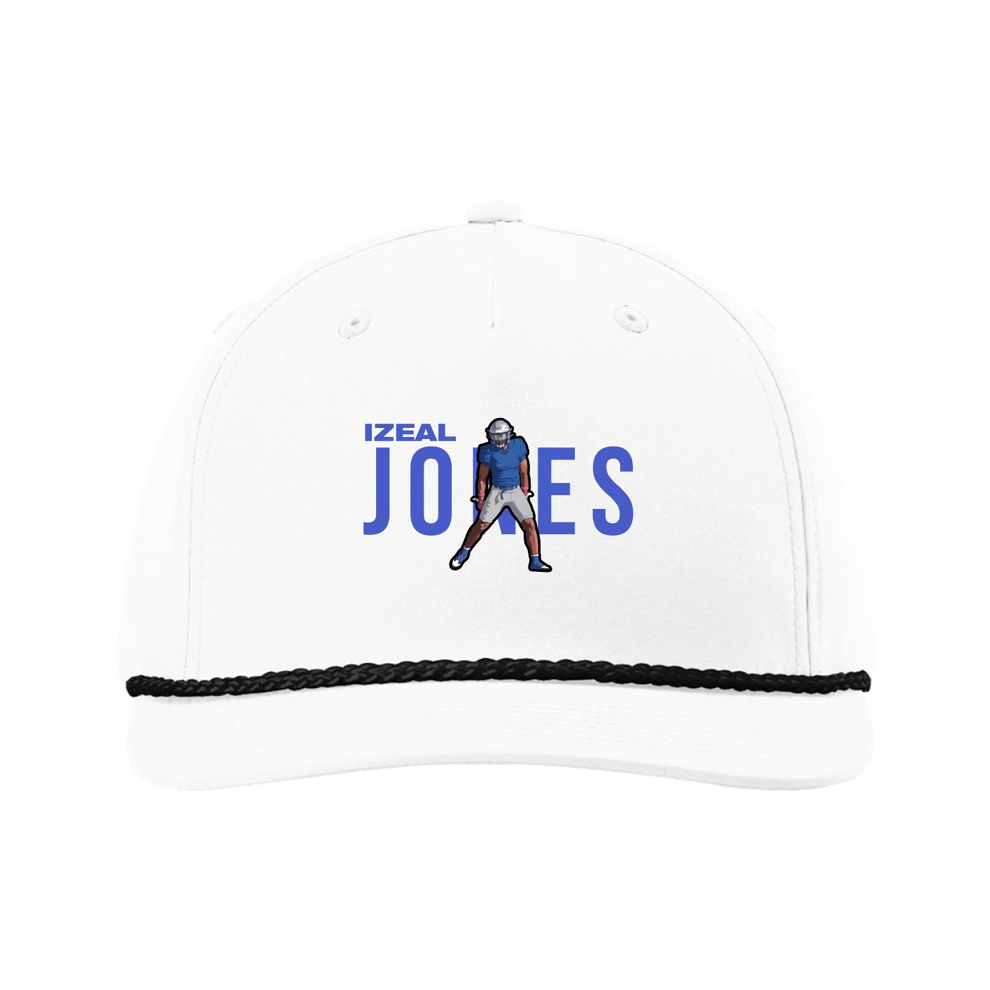 Five-Panel Classic Rope Cap — Player Name in White