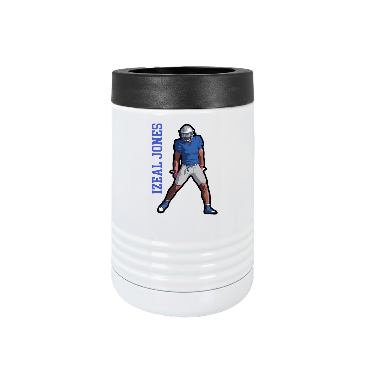 Beverage Holder — Name Vertical in White