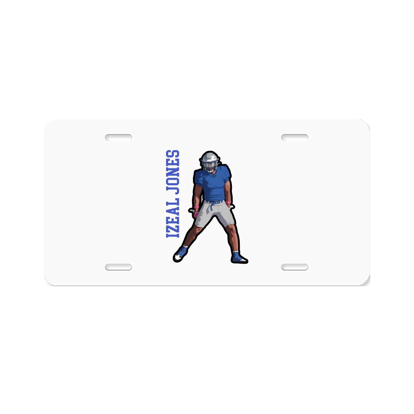 License Plate — Name Vertical in Classic