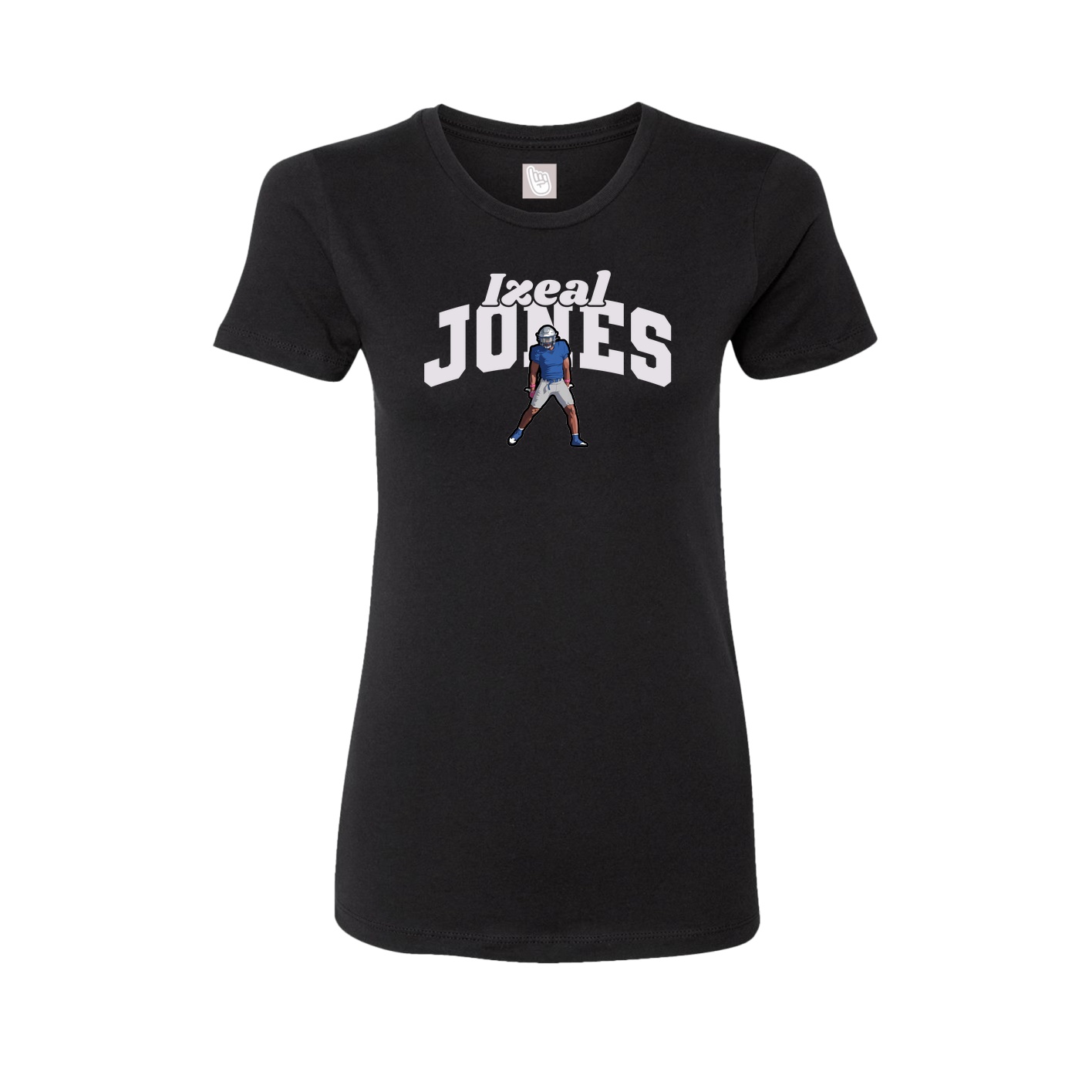 Fitted Women's Tee — Signature Arch in Black