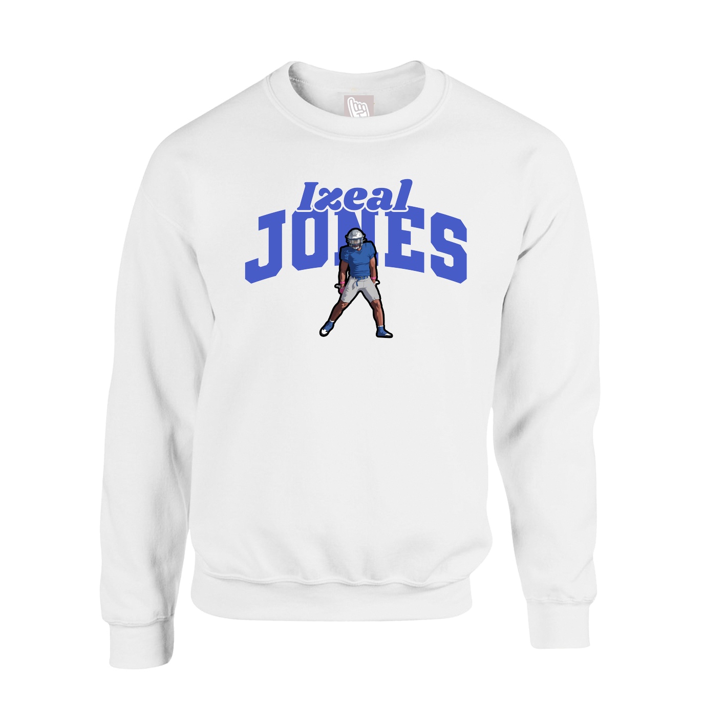 Fleece Crew — Signature Arch in White