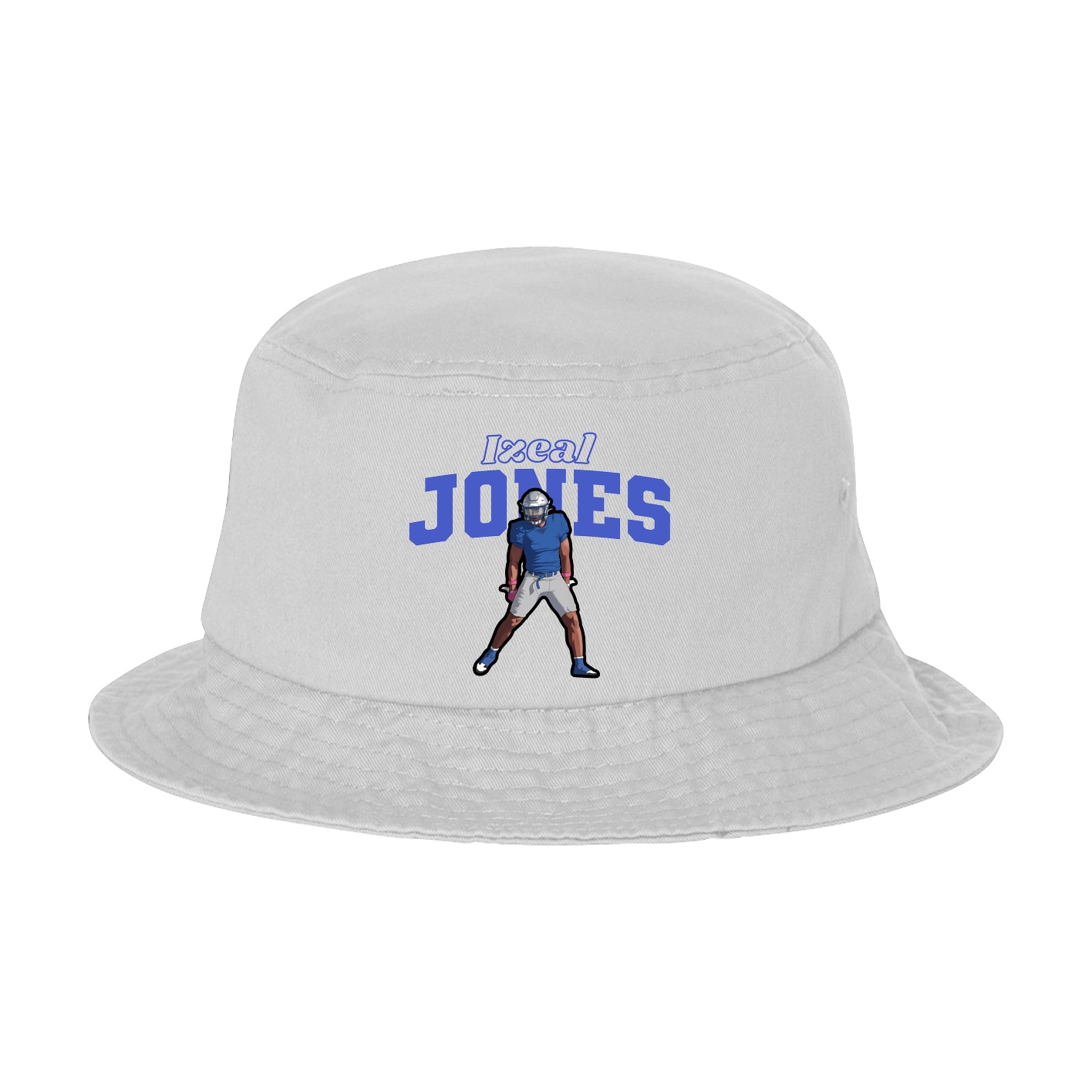Bucket Cap — Name Arch in White