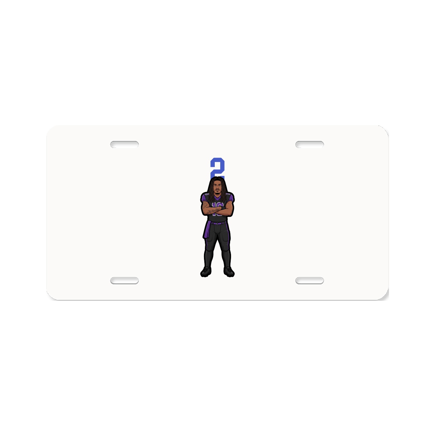 License Plate — Number Top in Classic