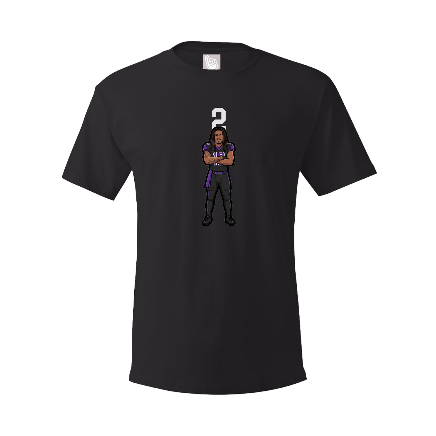 Youth Tee — Number Top in Black