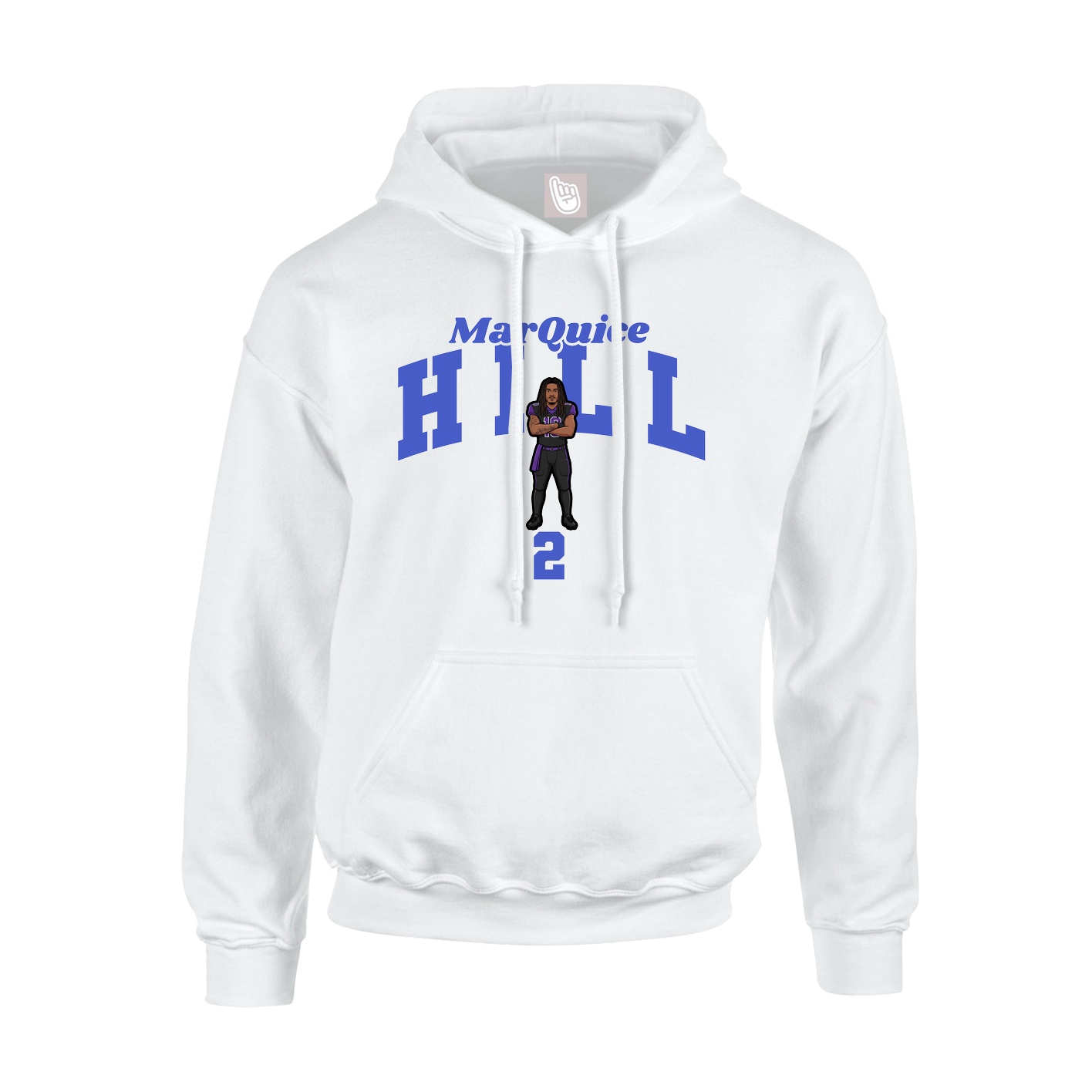 Youth Hoodie — Signature Arch in White