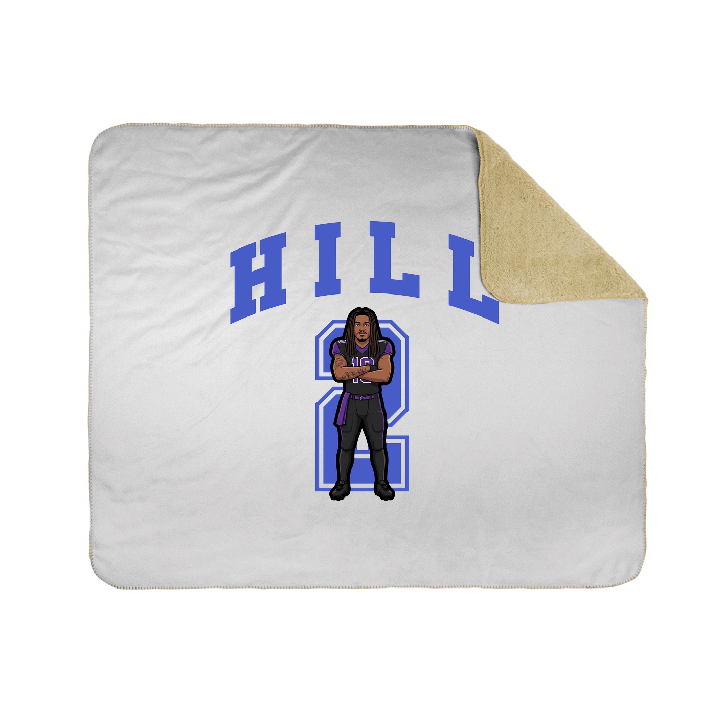 Throw Blanket — Number in White