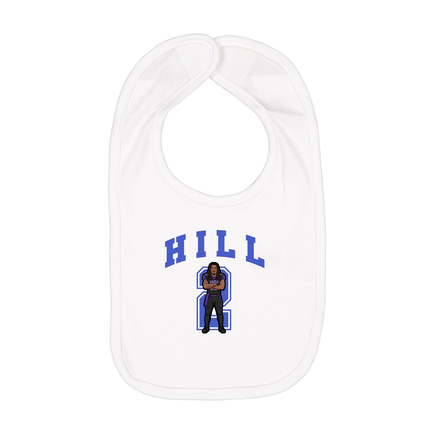 Infant Bib — Number in White