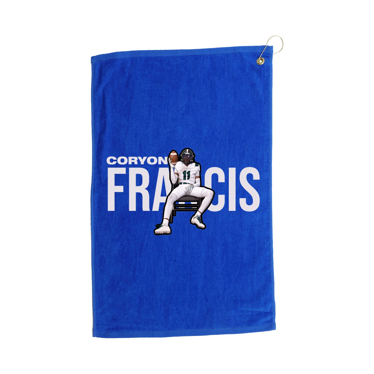 Golf Towel — Player Name in Royal