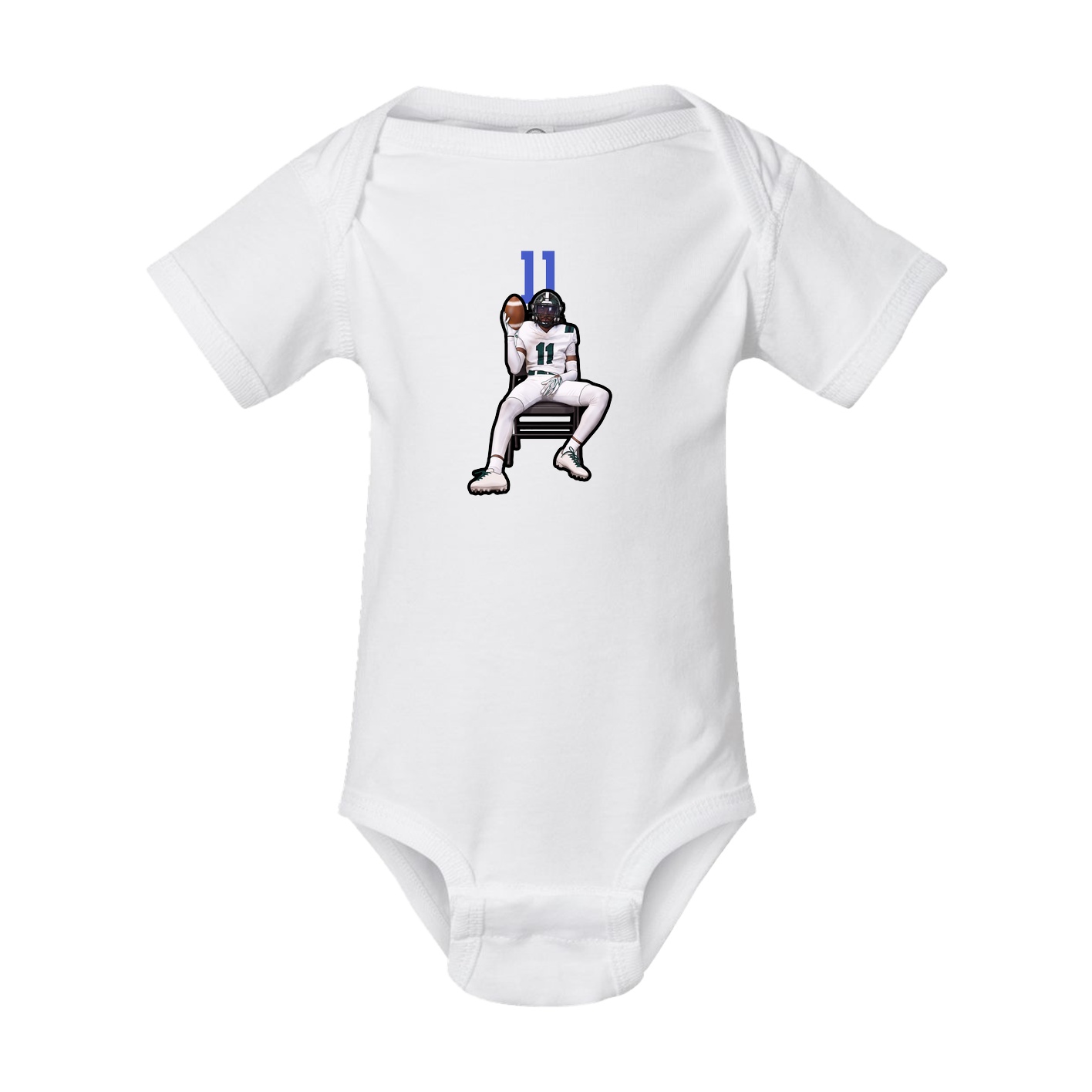 Baby Onesie — Number Top in White
