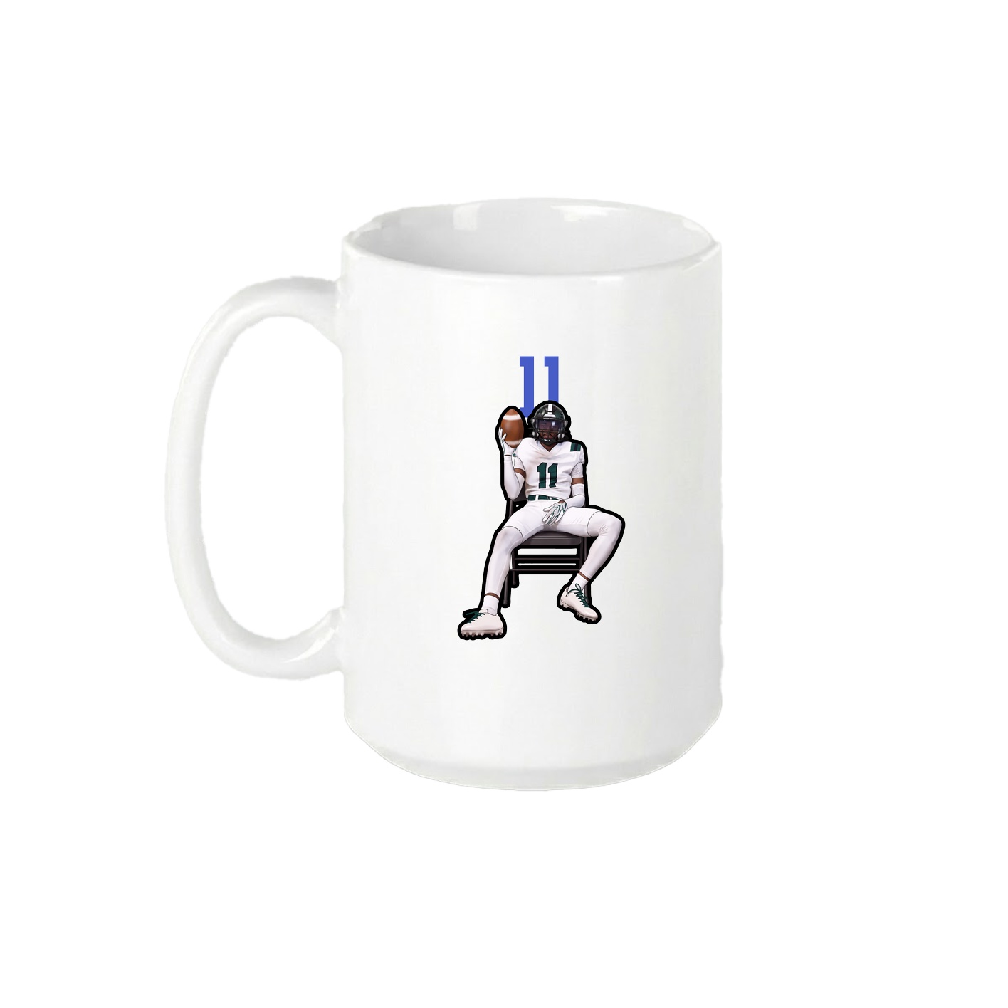15oz Coffee Mug — Number Top in White