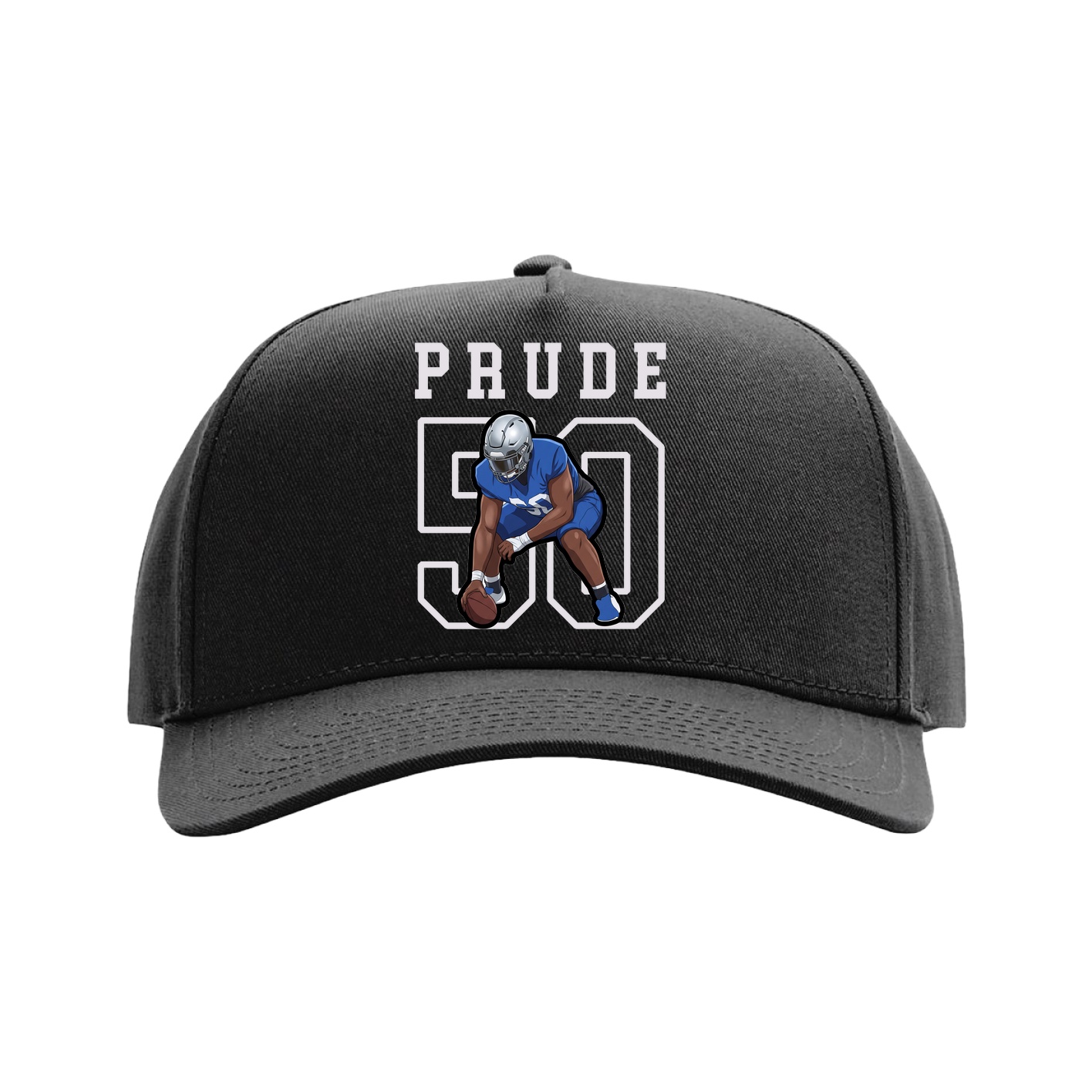 Full Fabric Five-Panel Champ Cap — Shirsey in Black