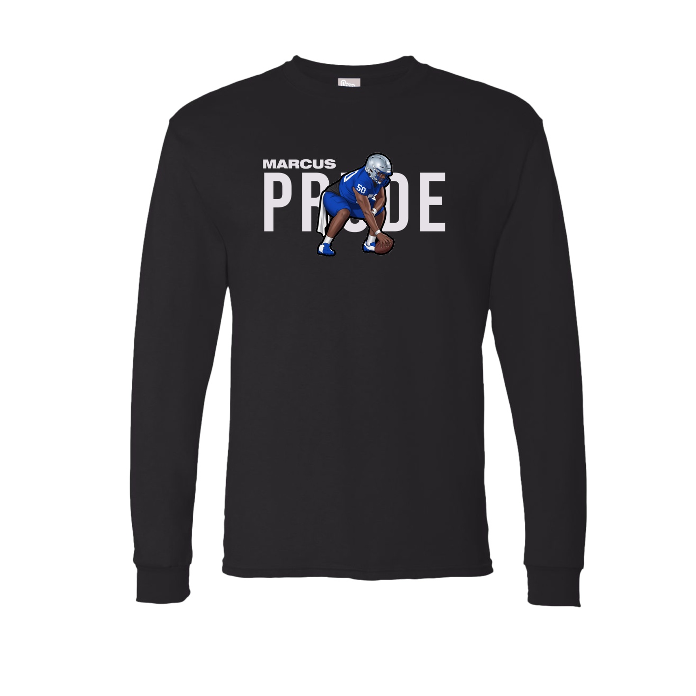 Long Sleeve Tee — Player Name in Black