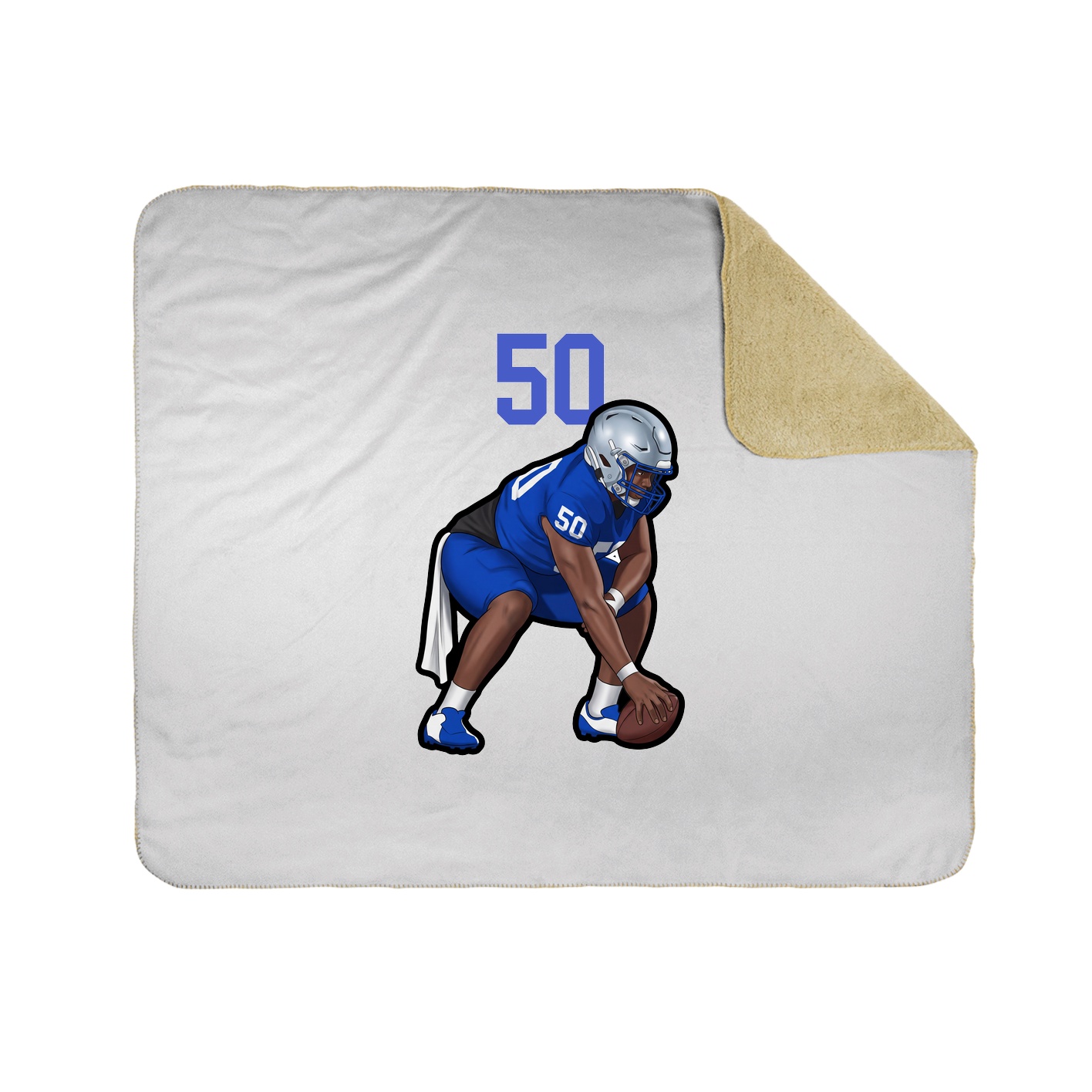 Throw Blanket — Number Top in White