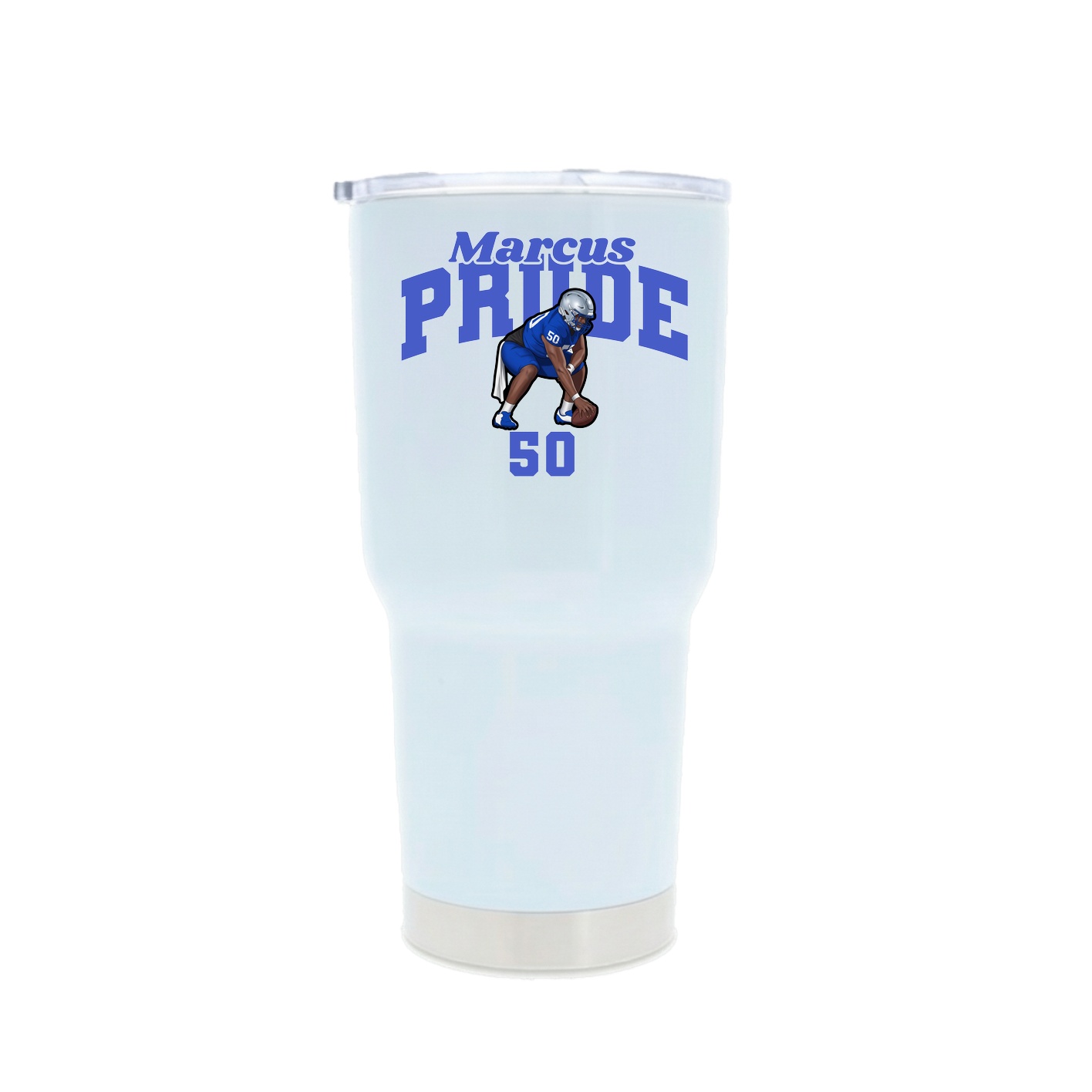 30oz Stainless Steel Tumbler — Signature Arch in White