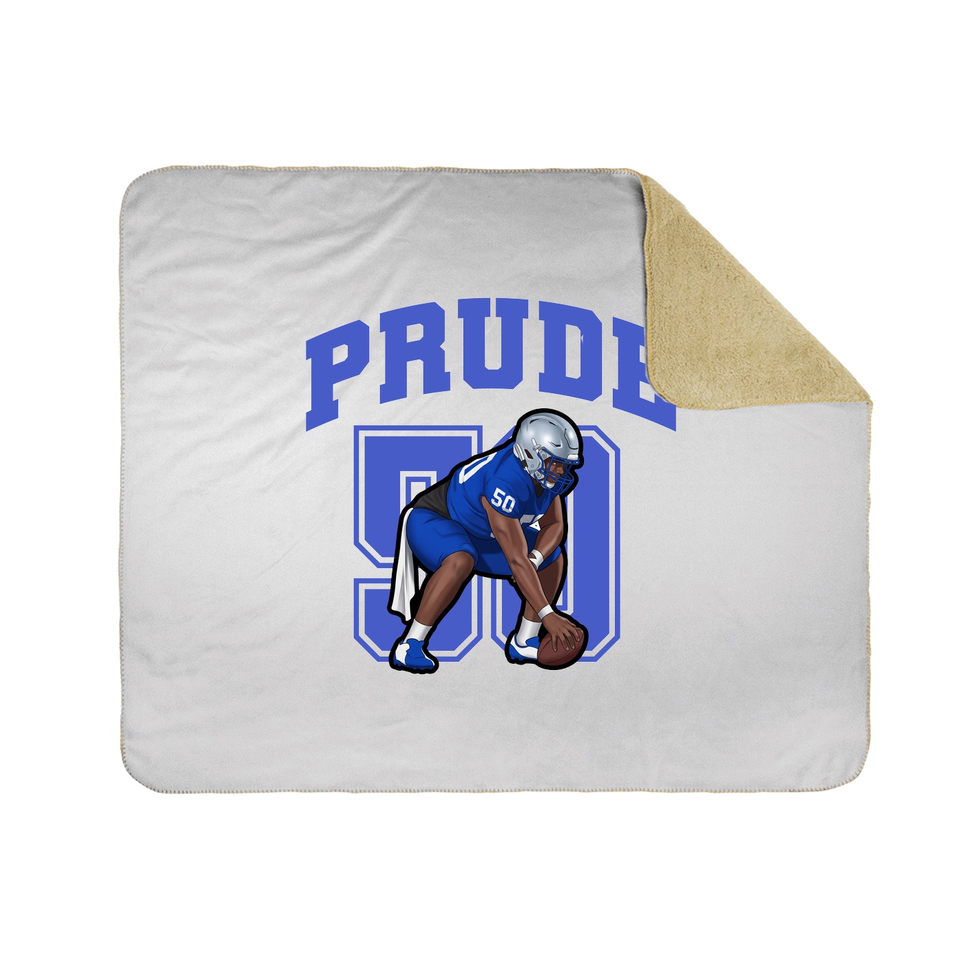Throw Blanket — Number in White
