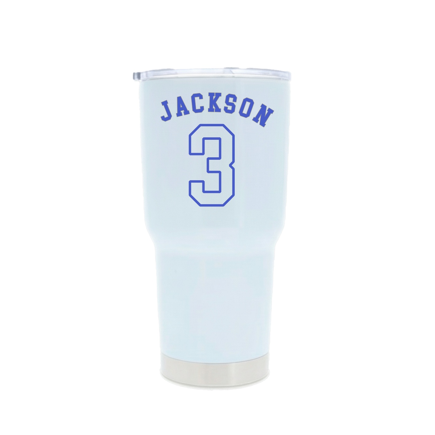 30oz Stainless Steel Tumbler — Shirsey Arch in White
