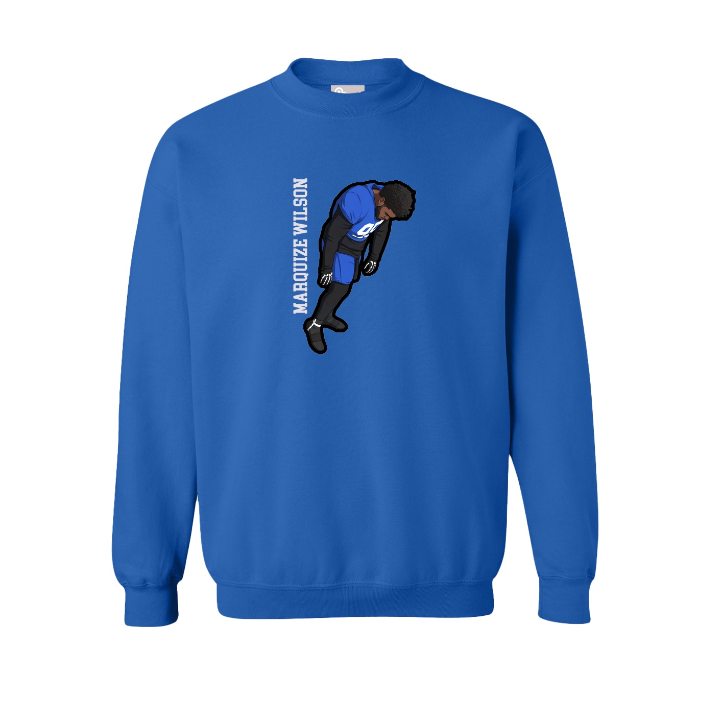 Fleece Crew — Name Vertical in Royal