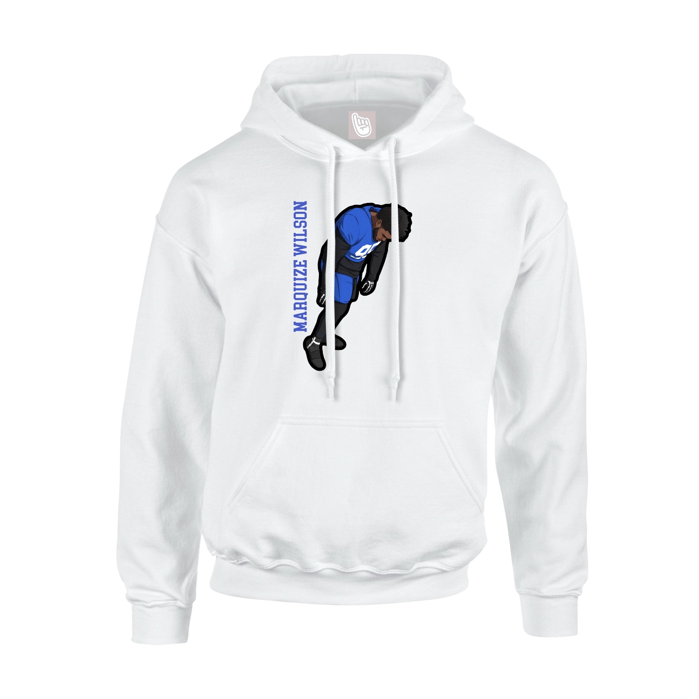 Youth Hoodie — Name Vertical in White