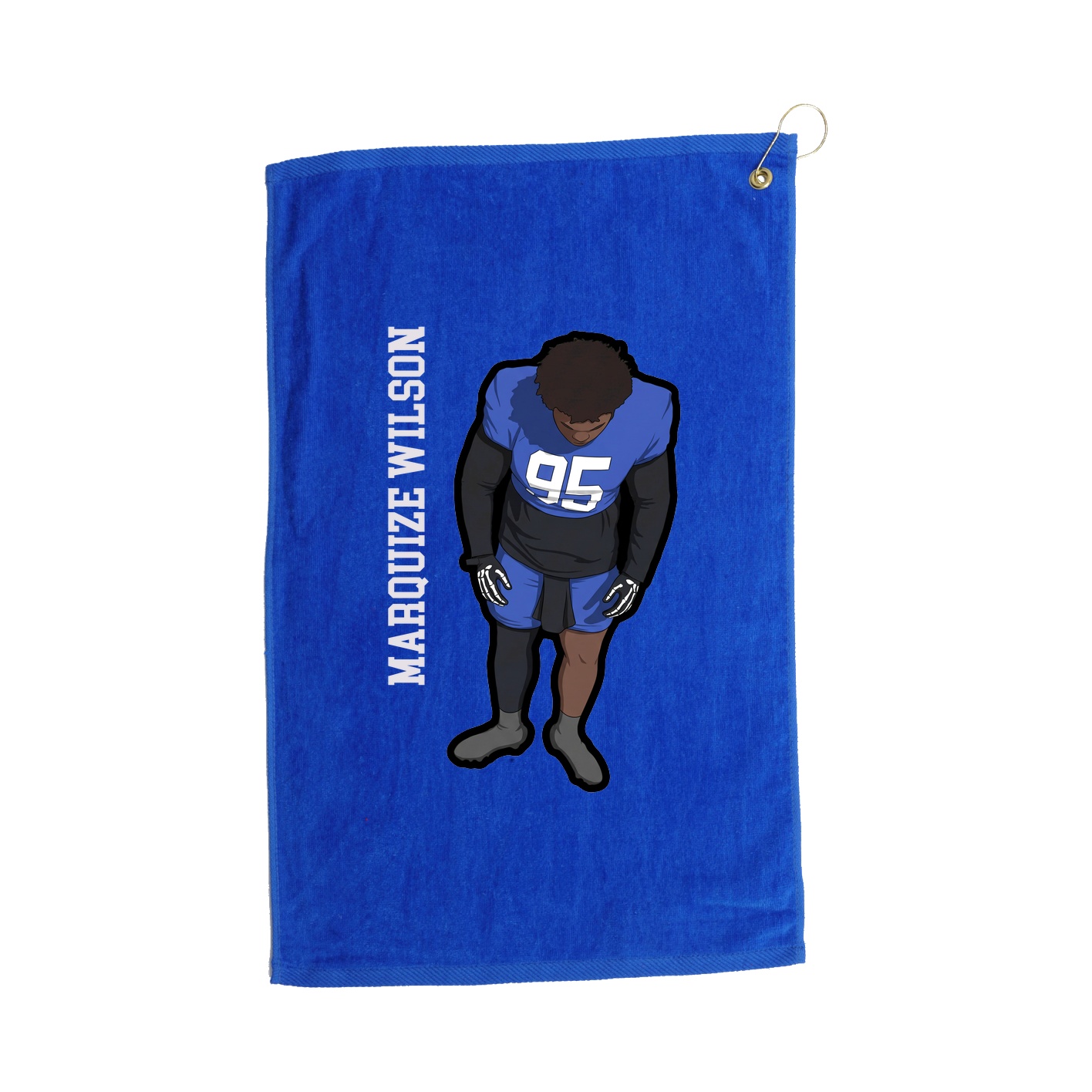 Golf Towel — Name Vertical in Royal