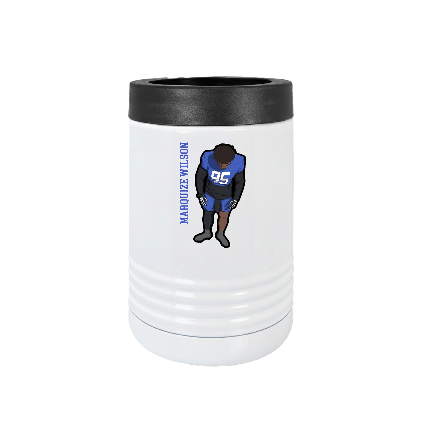 Beverage Holder — Name Vertical in White
