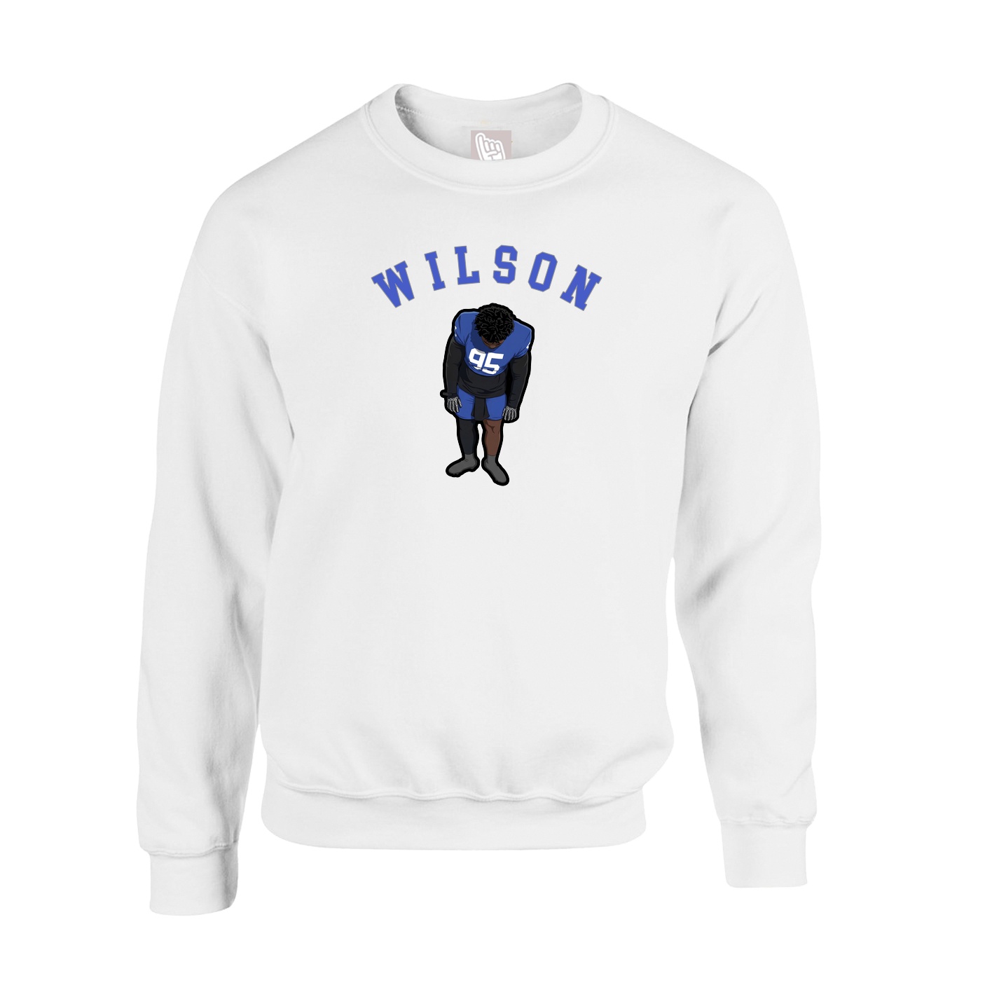 Fleece Crew — Shirsey Arch in White