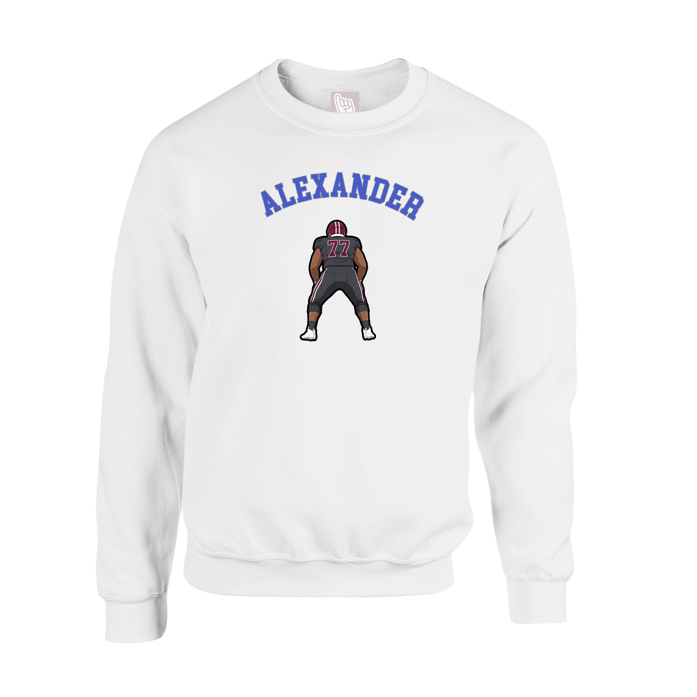 Fleece Crew — Shirsey Arch in White