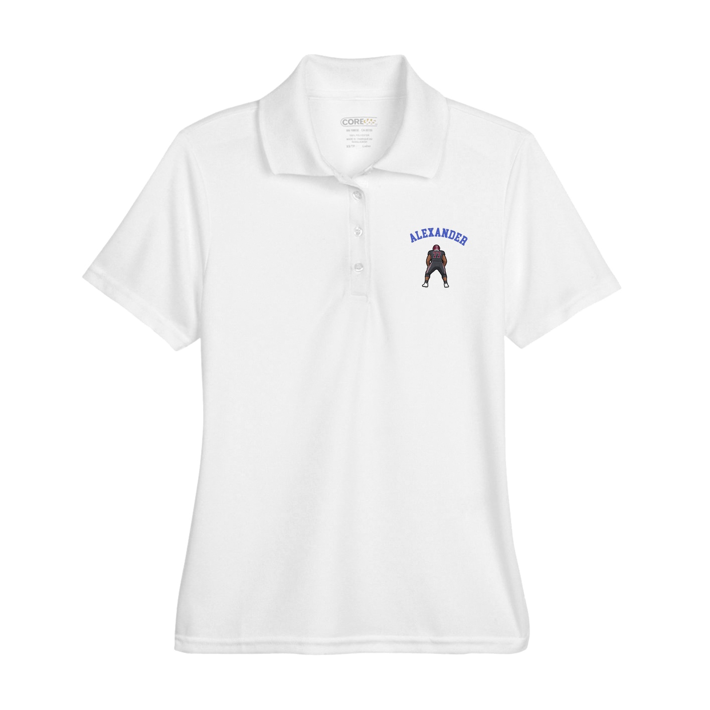 Womens Performance Polo — Shirsey Arch in White