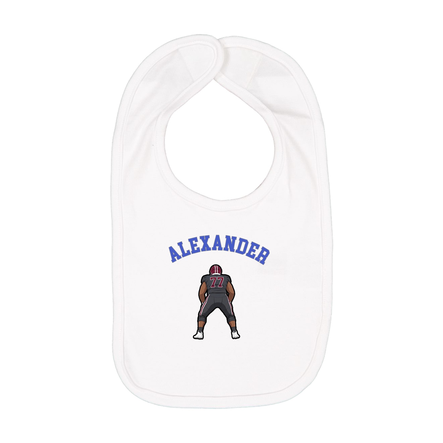 Infant Bib — Shirsey Arch in White