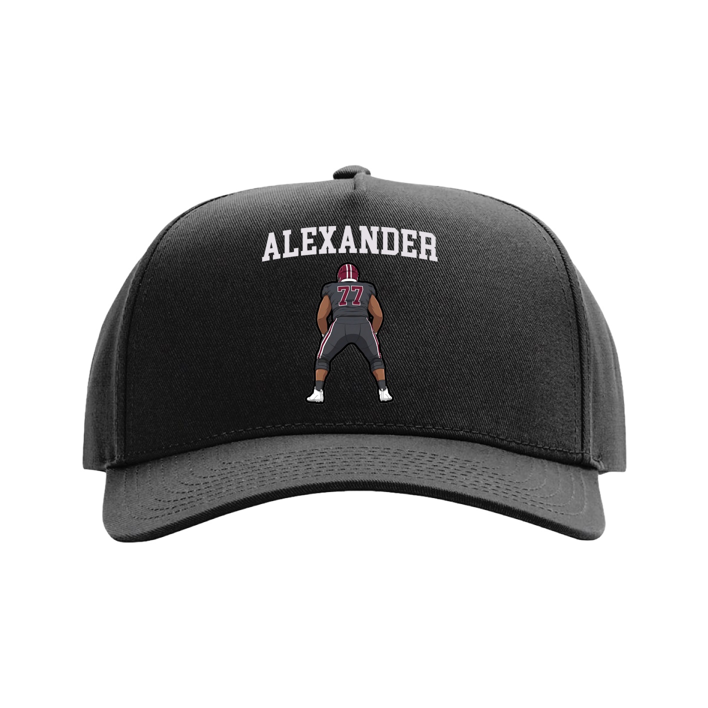 Full Fabric Five-Panel Champ Cap — Shirsey in Black