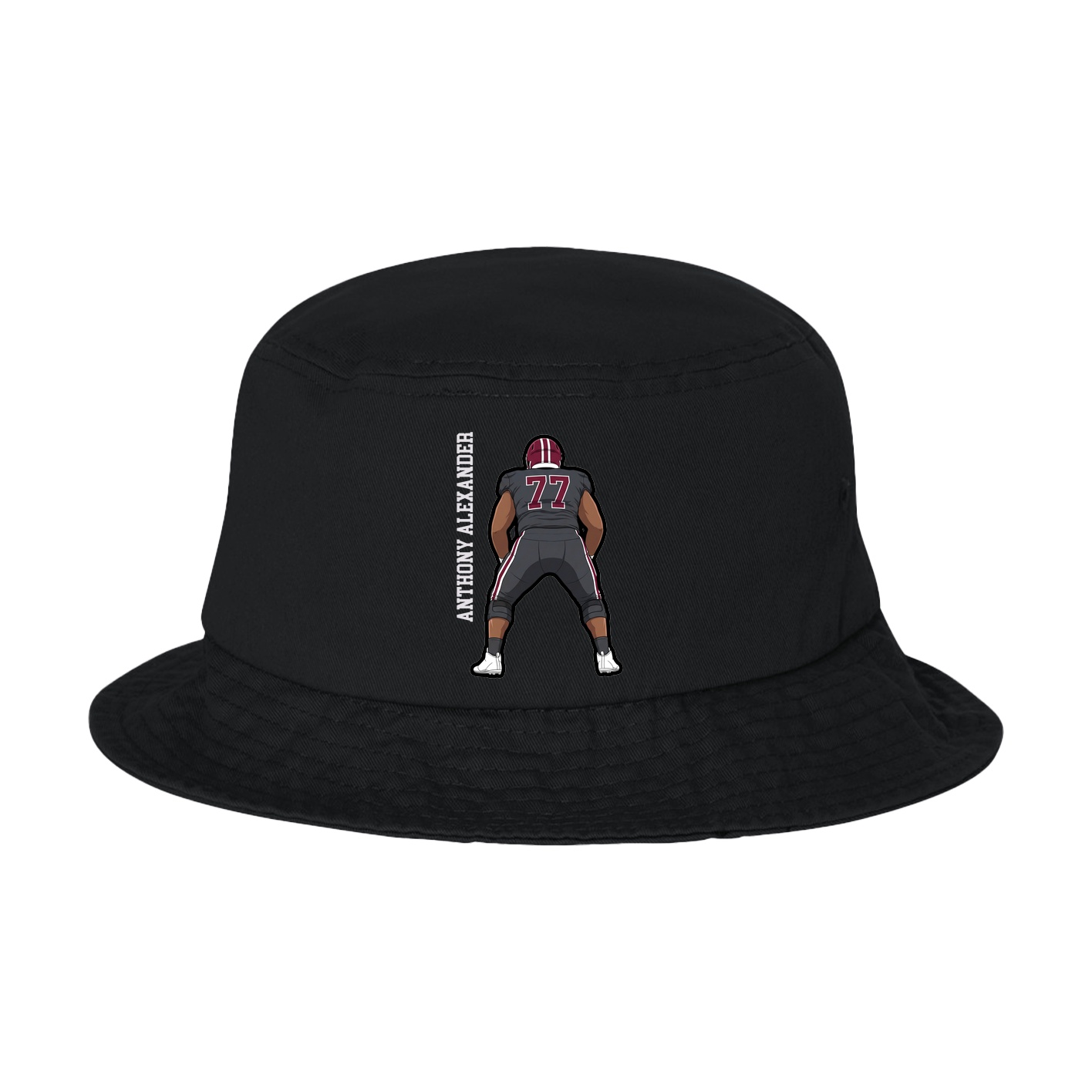 Bucket Cap — Name Vertical in Black