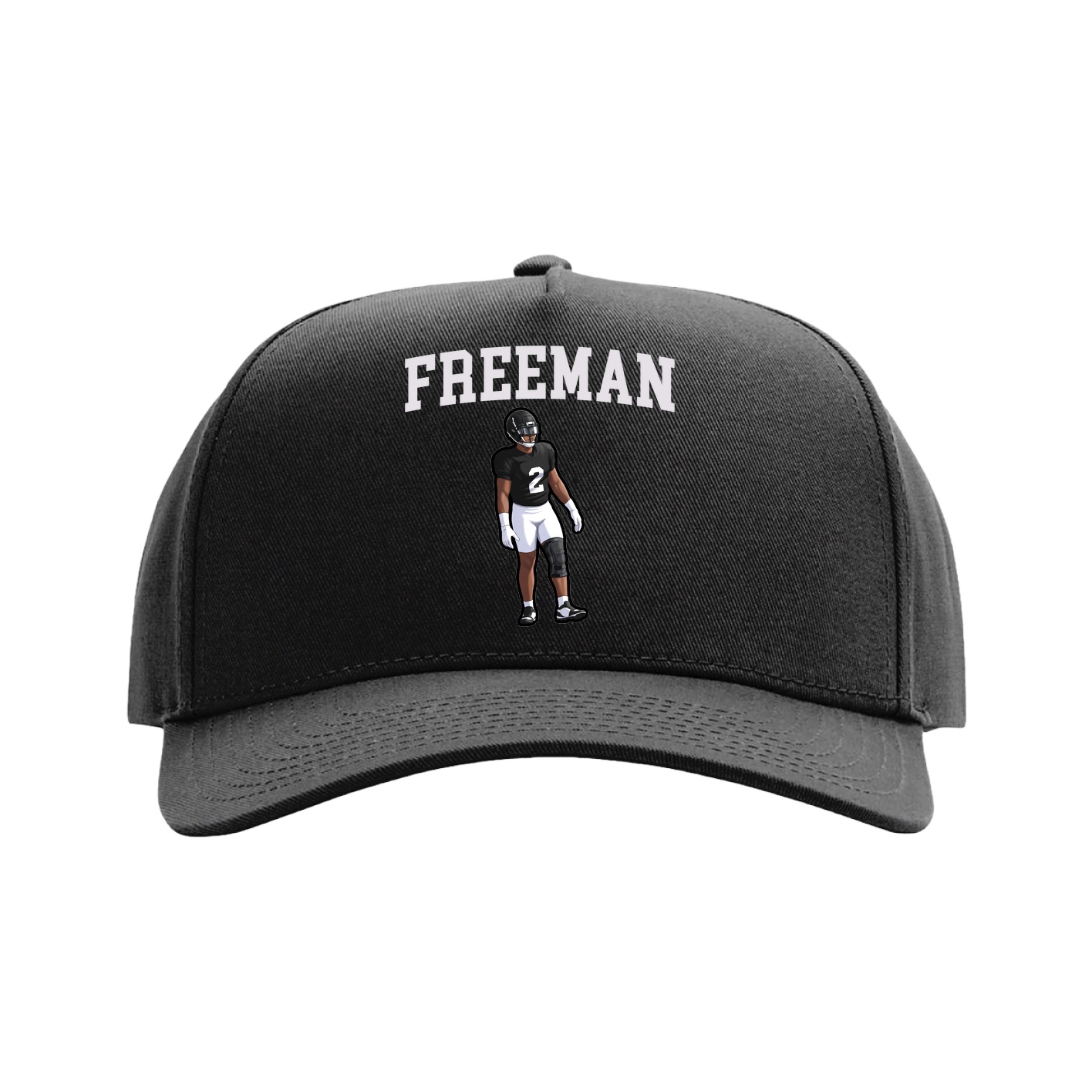Full Fabric Five-Panel Champ Cap — Shirsey in Black