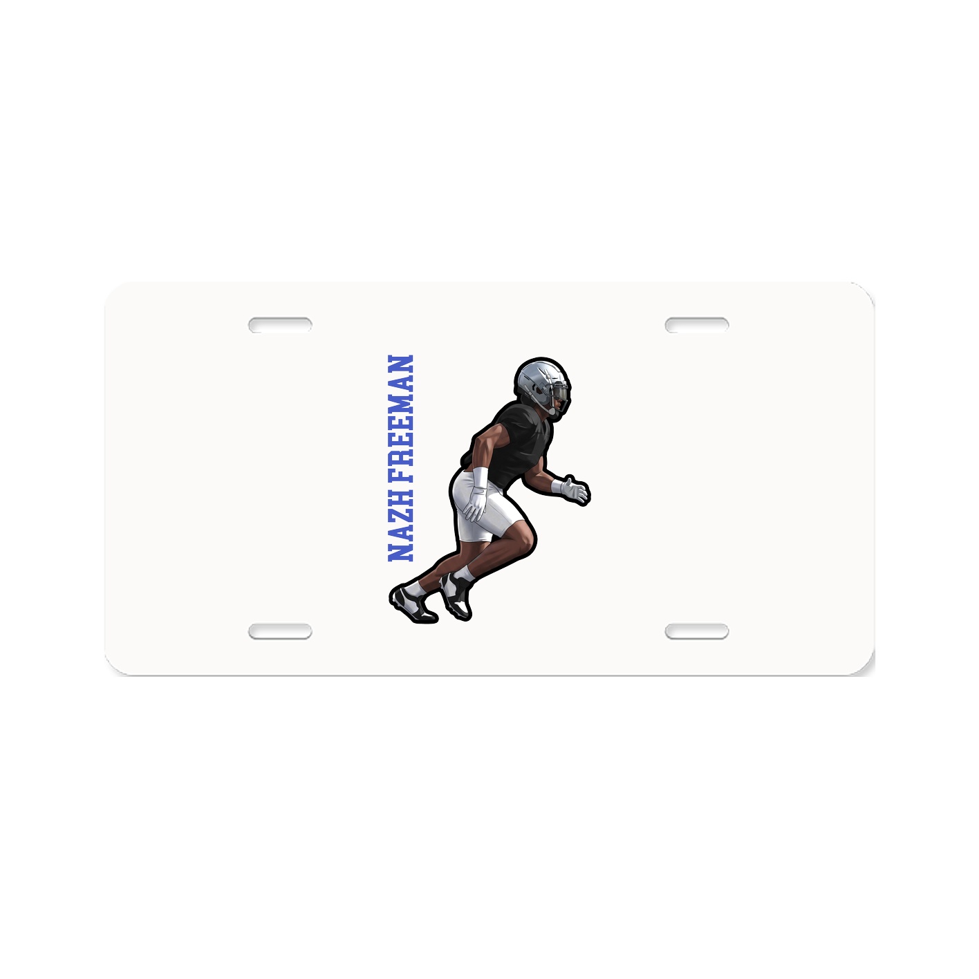 License Plate — Name Vertical in Classic
