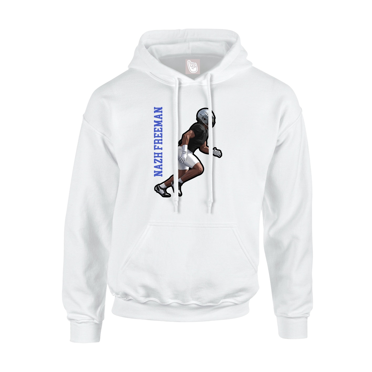 Hoodie — Name Vertical in White