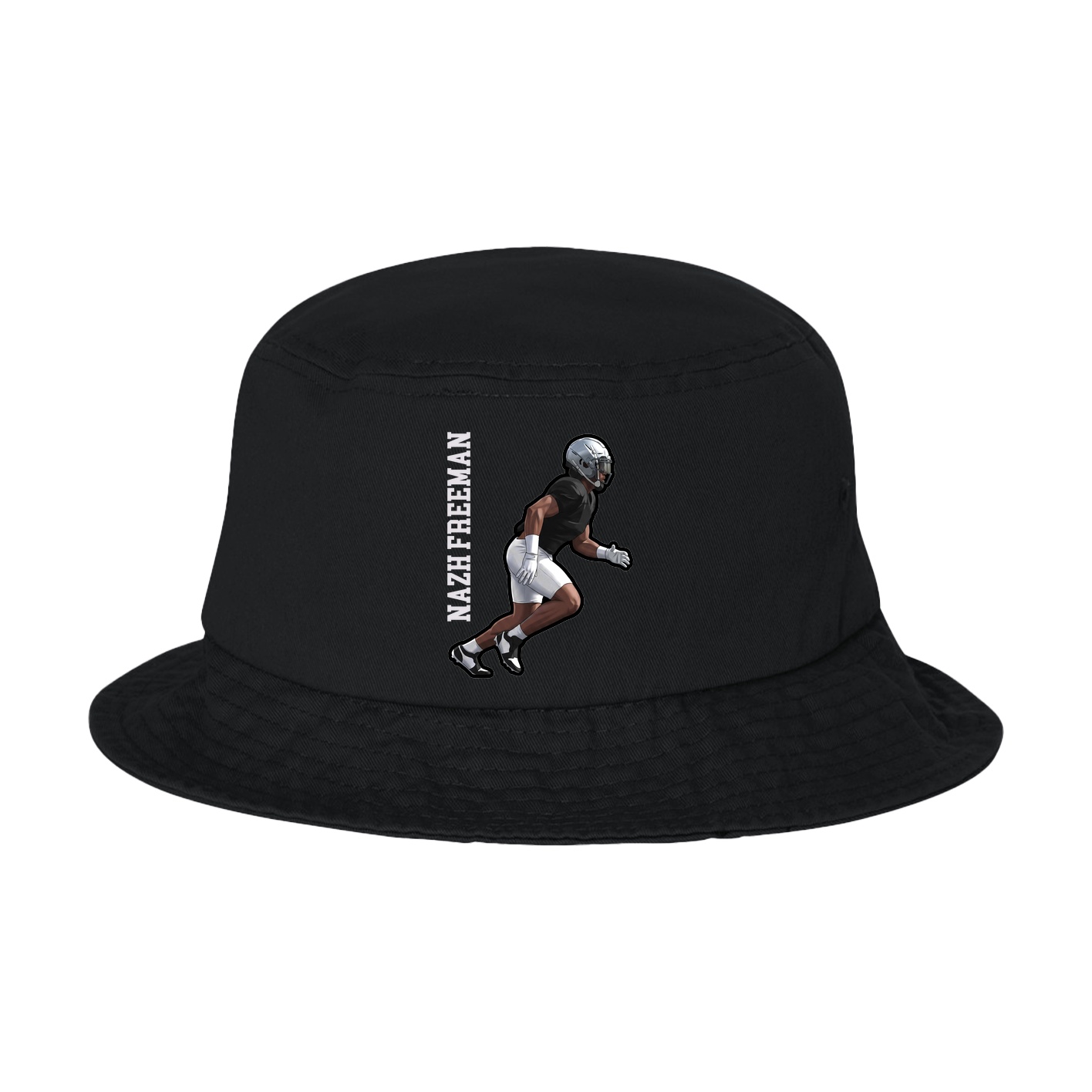 Bucket Cap — Name Vertical in Black