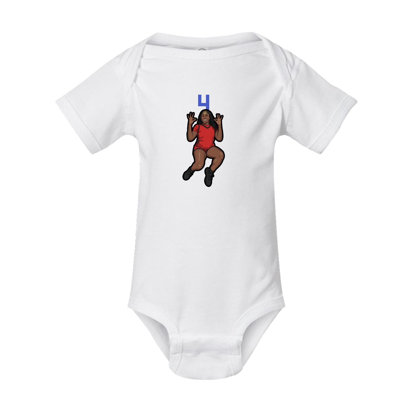 Baby Onesie — Number Top in White