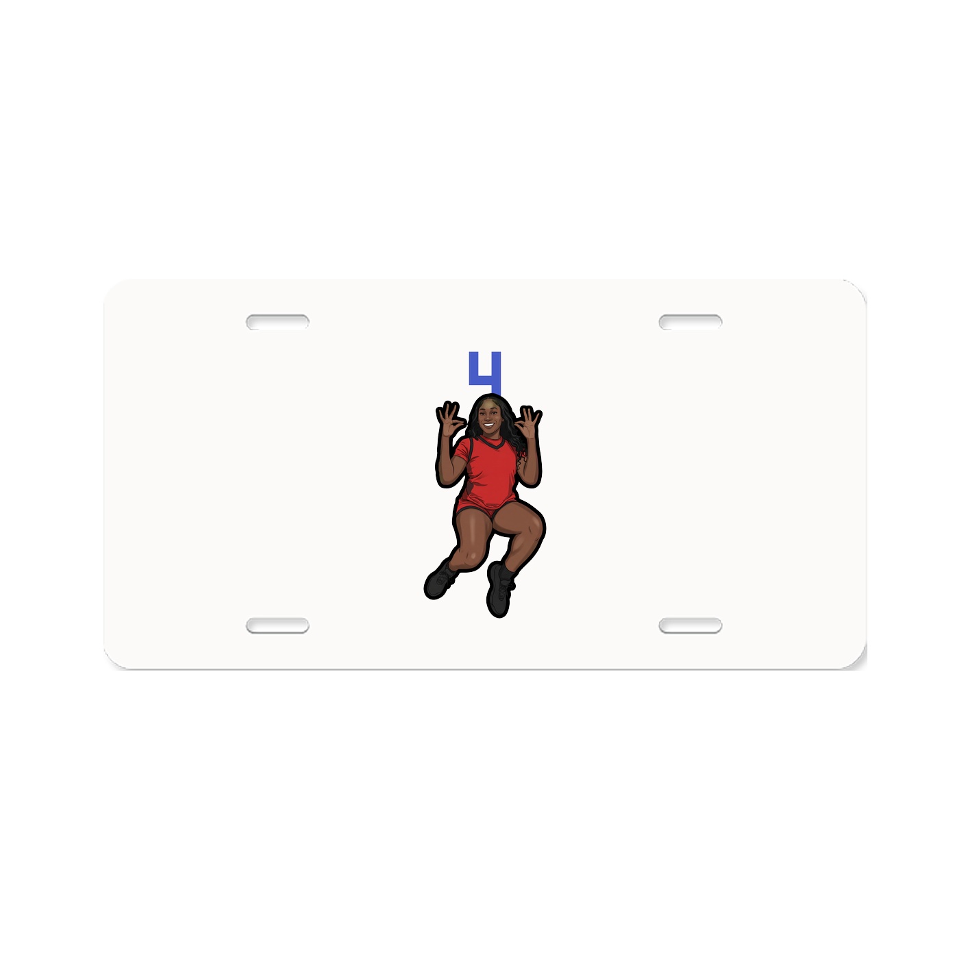 License Plate — Number Top in Classic
