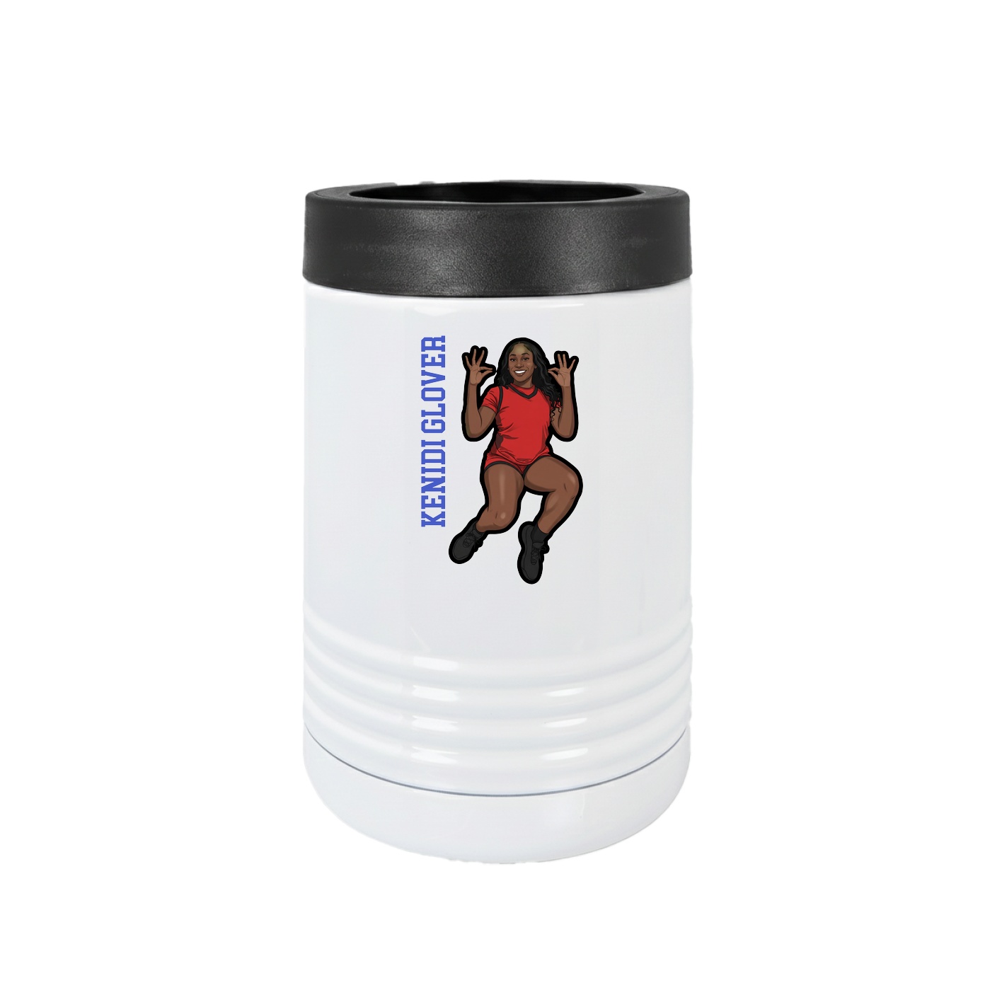 Beverage Holder — Name Vertical in White