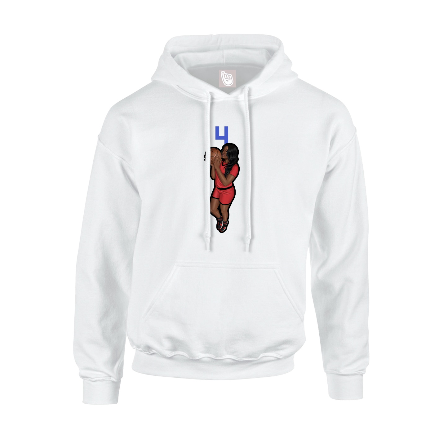 Hoodie — Number Top in White
