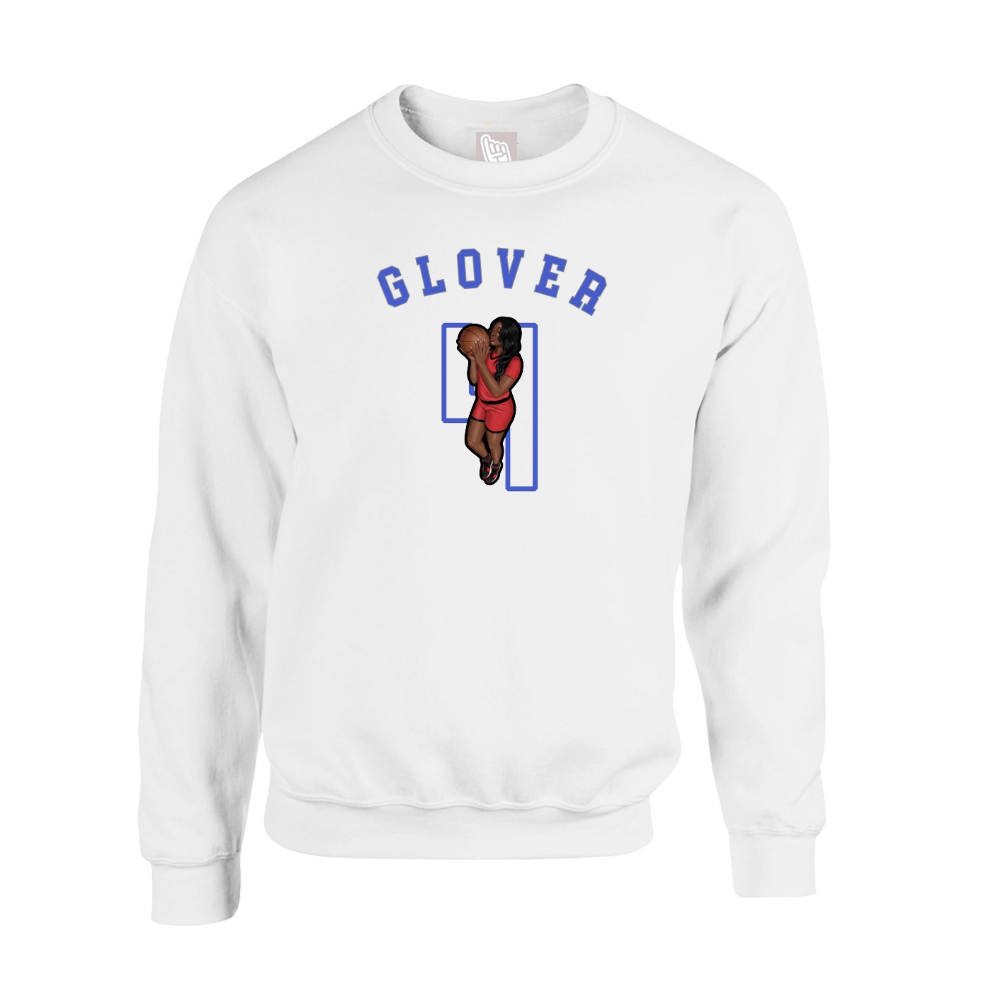Fleece Crew — Shirsey Arch in White