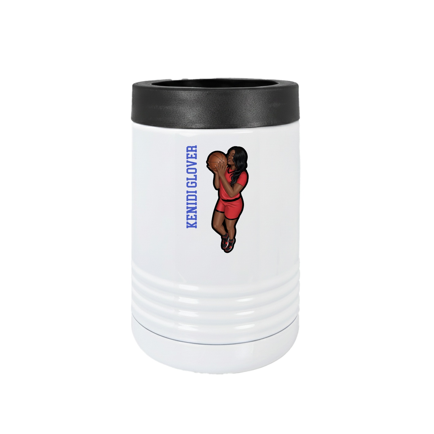 Beverage Holder — Name Vertical in White