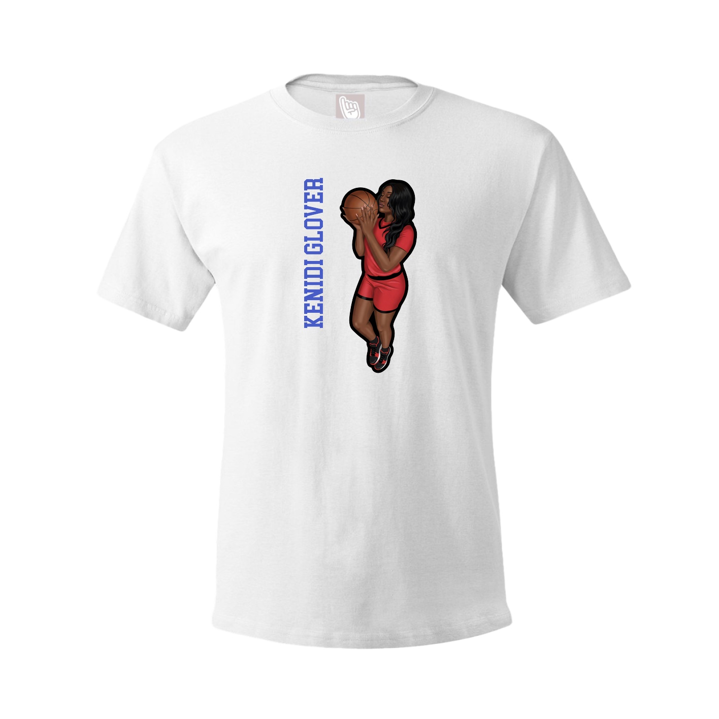 Tee — Name Vertical in White