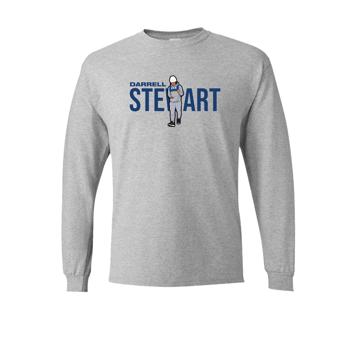 Long Sleeve Tee — Player Name in Grey