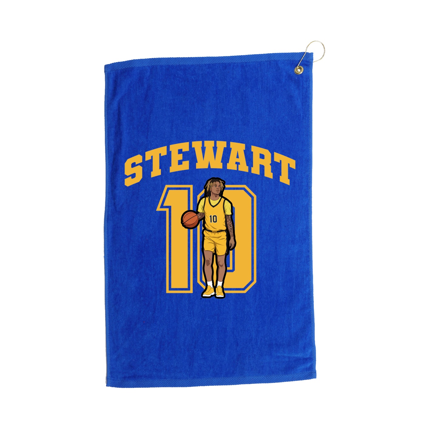 Golf Towel — Number in Royal