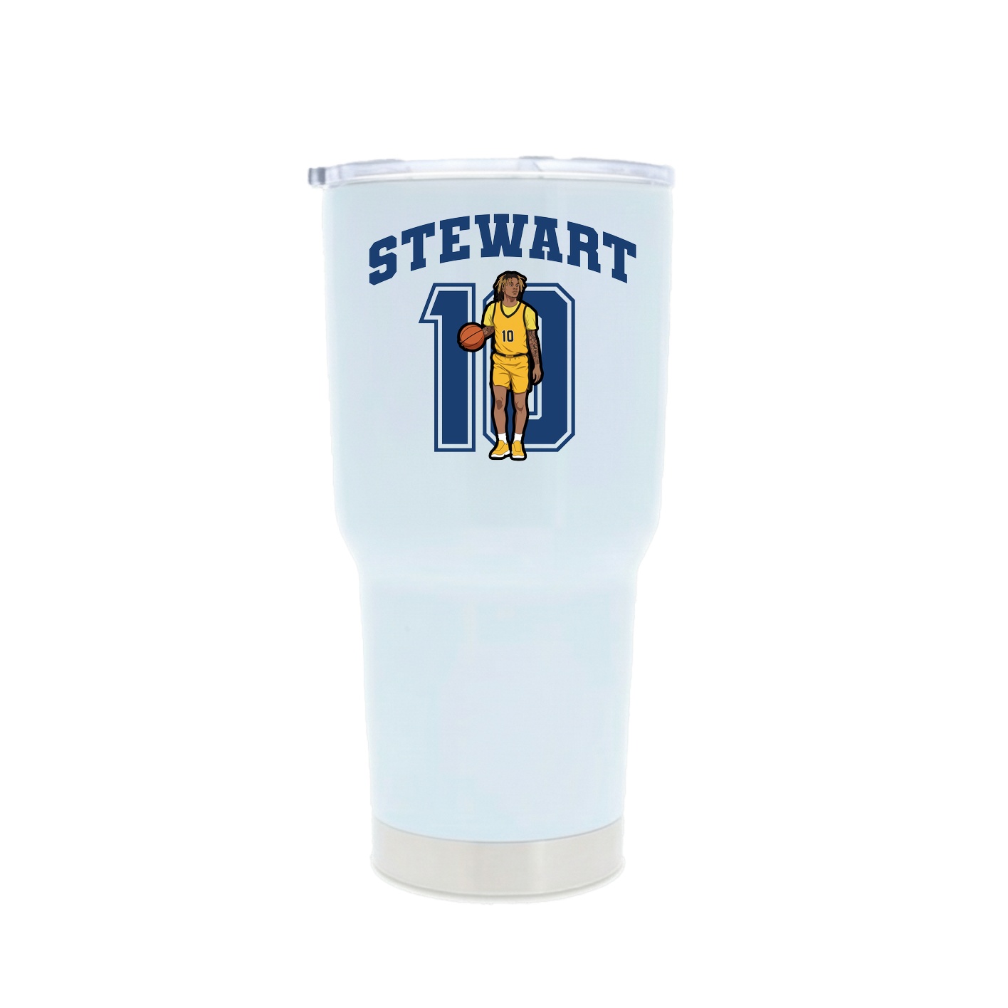 30oz Stainless Steel Tumbler — Number in White
