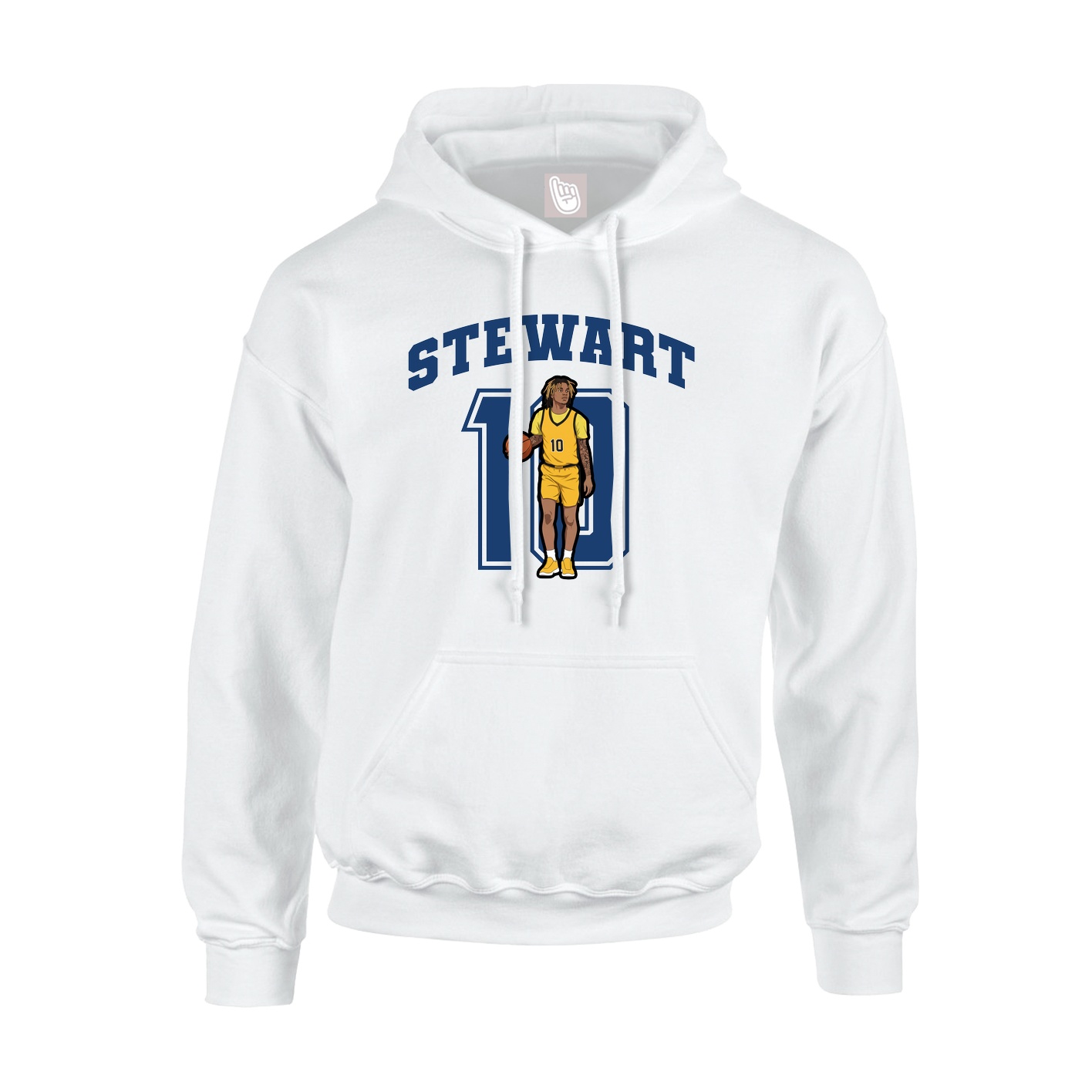 Youth Hoodie — Number in White