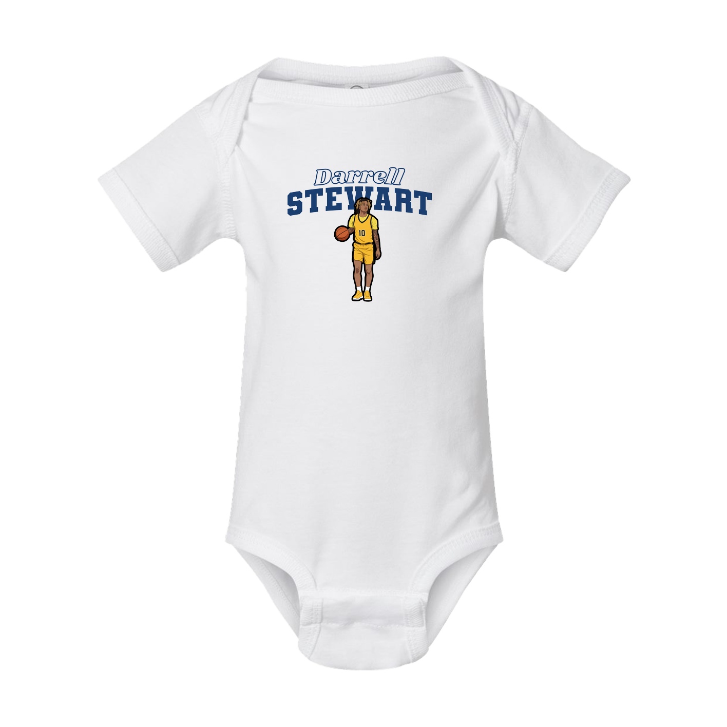 Baby Onesie — Name Arch in White