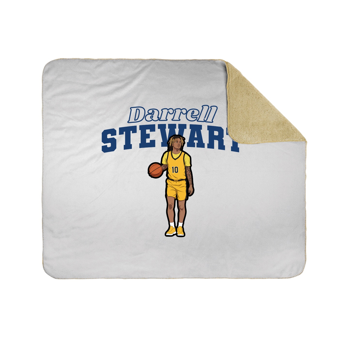 Throw Blanket — Name Arch in White